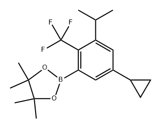 2-(5-cyclopropyl-3-isopropyl-2-(trifluoromethyl)phenyl)-4,4,5,5-tetramethyl-1,3,2-dioxaborolane Structure