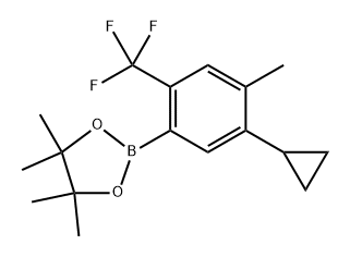 2-(5-cyclopropyl-4-methyl-2-(trifluoromethyl)phenyl)-4,4,5,5-tetramethyl-1,3,2-dioxaborolane 化学構造式