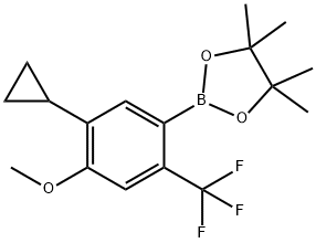 2-(5-cyclopropyl-4-methoxy-2-(trifluoromethyl)phenyl)-4,4,5,5-tetramethyl-1,3,2-dioxaborolane Structure