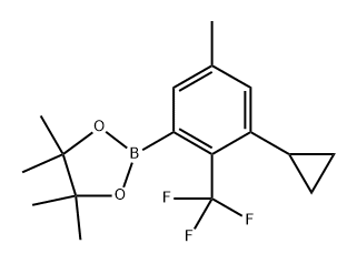 2-(3-cyclopropyl-5-methyl-2-(trifluoromethyl)phenyl)-4,4,5,5-tetramethyl-1,3,2-dioxaborolane Structure