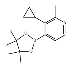 3-cyclopropyl-2-methyl-4-(4,4,5,5-tetramethyl-1,3,2-dioxaborolan-2-yl)pyridine 化学構造式