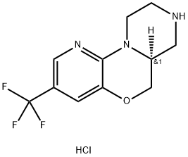 (S)-3-(三氟甲基)-6,6A,7,8,9,10-六氢吡嗪并[1,2-D]吡啶并[3,2-B][1,4]噁嗪盐酸盐, 2820001-66-7, 结构式