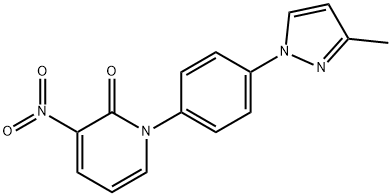 1-4-(3-Methyl-1H-pyrazol-1-yl)phenyl-3-nitro-2(1H)-pyridinone 结构式