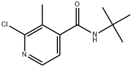 2-Chloro-N-(1,1-dimethylethyl)-3-methyl-4-pyridinecarboxamide Structure