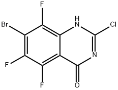 7-Bromo-2-chloro-5,6,8-trifluoroquinazolin-4(3H)-one 化学構造式