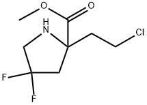 Methyl (R)-2-(2-chloroethyl)-4,4-difluoropyrrolidine-2-carboxylate Structure