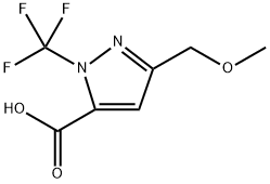 3-(甲氧基甲基)-1-(三氟甲基)-1H-吡唑-5-羧酸, 2821786-31-4, 结构式