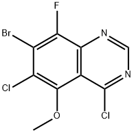 7-溴-4,6-二氯-8-氟-5-甲氧基喹唑啉,2823477-69-4,结构式