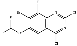 7-溴-2,4-二氯-6-(二氟甲氧基)-8-氟喹唑啉,2823478-23-3,结构式