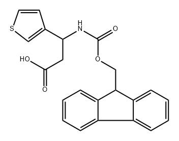 3-(9H-fluoren-9-ylmethoxy)carbonyl]amino}-3-(thiophen-3-yl)-propanoic acid,282525-11-5,结构式