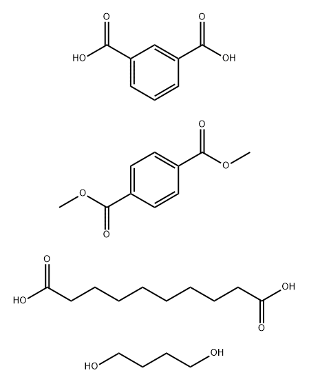 1,3-Benzenedicarboxylic acid, polymer with 1,4-butanediol, decanedioic acid and dimethyl 1,4-benzenedicarboxylate 化学構造式