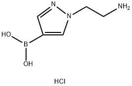 (1-(2-氨基乙基)-1H-吡唑-4-基)硼酸盐酸盐,2828431-86-1,结构式