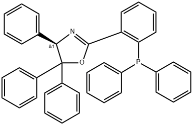 (R)-2-(2-(二苯基膦基)苯基)-4,5,5-三苯基-4,5-二氢恶唑 结构式