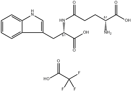 (R)-2-氨基-5-(((S)-1-羧基-2-(1H-吲哚-3-基)乙基)氨基)-5-氧代戊酸三氟乙酸盐, 2828433-07-2, 结构式