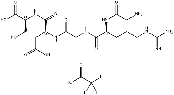 L-Serine, glycyl-L-arginylglycyl-L-α-aspartyl-, 2,2,2-trifluoroacetate (1:1) 化学構造式