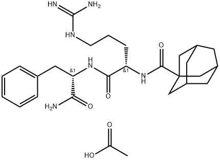 (3S,5S,7S)-N-((S)-1-(((S)-1-氨基-1-氧代-3-苯基丙烷-2-基)氨基)-5-胍基-1-氧代戊烷-2-基)金刚烷-1-甲酰胺醋酸盐,2828433-31-2,结构式