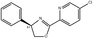 Pyridine, 5-chloro-2-[(4R)-4,5-dihydro-4-phenyl-2-oxazolyl]- Struktur