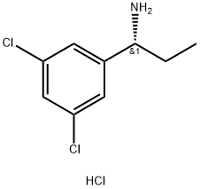 (R)-1-(3,5-Dichlorophenyl)propan-1-amine hydrochloride 化学構造式