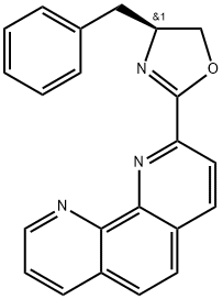 1,10-Phenanthroline, 2-[(4S)-4,5-dihydro-4-(phenylmethyl)-2-oxazolyl]- Structure