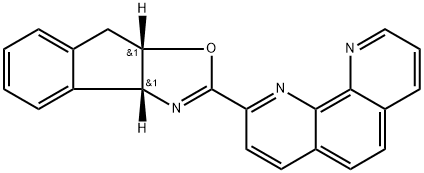 1,10-Phenanthroline, 2-[(3aR,8aS)-3a,8a-dihydro-8H-indeno[1,2-d]oxazol-2-yl]- 化学構造式