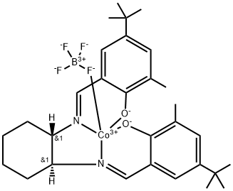 2,2'-[(1S,2S)-1,2-环己烷二基双[(次氮基-ΚN)METHYLIDYNE]]双[4-双(1,1-二甲基乙基)-6-甲基-苯酚-ΚO]](2-)][四氟硼酸根(1-)-ΚF]钴,2828438-37-3,结构式