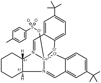 2,2'-[(1S,2S)-1,2-Cyclohexanediylbis[(nitrilo-κN)methylidyne]]bis[4-bis(1,1-dimethylethyl)phenolato-κO]](2-)](4-methylbenzenesulfonato-κO)cobalt Struktur