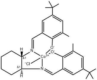 Chloro[[2,2'-[(1S,2S)-1,2-Cyclohexanediylbis[(nitrilo-κN)methylidyne]]bis[4-bis(1,1-dimethylethyl)-6-methyl-phenolato-κO]](2-)]cobalt Struktur