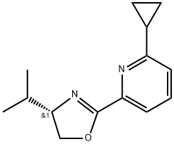 (S)-2-(6-环丙基吡啶-2-基)-4-异丙基-4,5-二氢恶唑,2828438-54-4,结构式