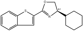 Oxazole, 2-benzo[b]thien-2-yl-4-cyclohexyl-4,5-dihydro-, (4R)- Structure