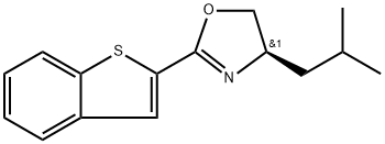 Oxazole, 2-benzo[b]thien-2-yl-4,5-dihydro-4-(2-methylpropyl)-, (4R)- Structure