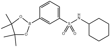 Benzenesulfonamide, N-cyclohexyl-3-(4,4,5,5-tetramethyl-1,3,2-dioxaborolan-2-yl)-|N-环己基-3-(4,4,5,5-四甲基-1,3,2-二氧硼杂环戊烷-2-基)苯磺酰胺