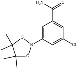 Benzamide, 3-chloro-5-(4,4,5,5-tetramethyl-1,3,2-dioxaborolan-2-yl)- Structure