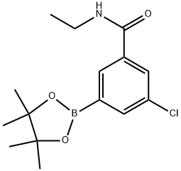 3-氯-N-乙基-5-(4,4,5,5-四甲基-1,3,2-二氧硼杂环戊烷-2-基)苯甲酰胺, 2828439-55-8, 结构式