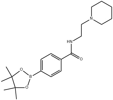 Benzamide, N-[2-(1-piperidinyl)ethyl]-4-(4,4,5,5-tetramethyl-1,3,2-dioxaborolan-2-yl)- Struktur