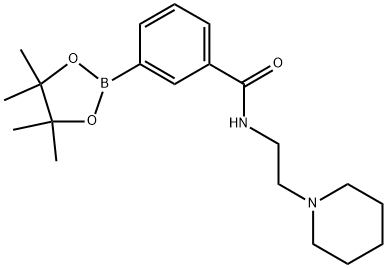 N-(2-(哌啶-1-基)乙基)-3-(4,4,5,5-四甲基-1,3,2-二氧硼杂环戊烷-2-基)苯甲酰胺, 2828439-61-6, 结构式