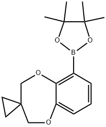 Spiro[2H-1,5-benzodioxepin-3(4H),1'-cyclopropane], 6-(4,4,5,5-tetramethyl-1,3,2-dioxaborolan-2-yl)-|4,4,5,5-四甲基-2-(2H,4H-螺[苯并[B][1,4]二氧杂卓-3,1'-环丙烷]-6-基)-1,3,2-二氧硼杂环戊烷