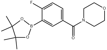 (4-氟-3-(4,4,5,5-四甲基-1,3,2-二氧硼杂环戊烷-2-基)苯基)(吗啉)甲酮,2828440-06-6,结构式