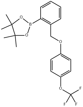 1,3,2-Dioxaborolane, 4,4,5,5-tetramethyl-2-[2-[[4-(trifluoromethoxy)phenoxy]methyl]phenyl]-|4,4,5,5-四甲基-2-(2-((4-(三氟甲氧基)苯氧基)甲基)苯基)-1,3,2-二氧硼杂环戊烷