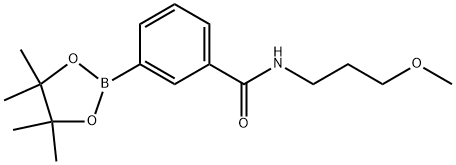 N-(3-甲氧基丙基)-3-(4,4,5,5-四甲基-1,3,2-二氧硼杂环戊烷-2-基)苯甲酰胺,2828440-22-6,结构式