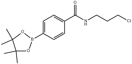 Benzamide, N-(3-chloropropyl)-4-(4,4,5,5-tetramethyl-1,3,2-dioxaborolan-2-yl)-|N-(3-氯丙基)-4-(4,4,5,5-四甲基-1,3,2-二氧硼杂环戊烷-2-基)苯甲酰胺