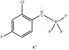 potassium (2-chloro-4-fluorobenzyl)trifluoroborate 化学構造式