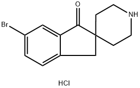 6-bromospiro[indene-2,4'-piperidin]-1(3H)-one hydrochloride 化学構造式