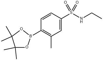 Benzenesulfonamide, N-ethyl-3-methyl-4-(4,4,5,5-tetramethyl-1,3,2-dioxaborolan-2-yl)- Struktur