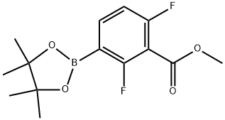 Benzoic acid, 2,6-difluoro-3-(4,4,5,5-tetramethyl-1,3,2-dioxaborolan-2-yl)-, methyl ester|2,6-二氟-3-(4,4,5,5-四甲基-1,3,2-二氧硼杂环戊烷-2-基)苯甲酸甲酯