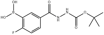 Hydrazinecarboxylic acid, 2-(3-borono-4-fluorobenzoyl)-, 1-(1,1-dimethylethyl) ester|(5-(2-(叔丁氧基羰基)肼-1-羰基)-2-氟苯基)硼酸