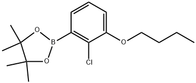 2-(3-丁氧基-2-氯苯基)-4,4,5,5-四甲基-1,3,2-二氧硼杂环戊烷,2828446-46-2,结构式