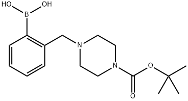 (2-((4-(叔丁氧基羰基)哌嗪-1-基)甲基)苯基)硼酸,2828446-90-6,结构式