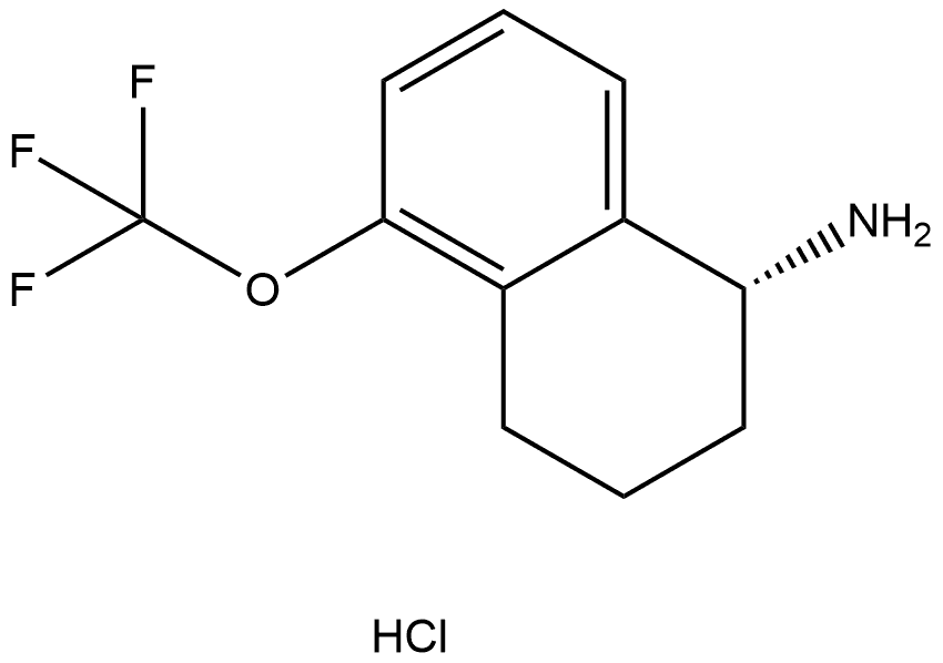 (R)-5-(trifluoromethoxy)-1,2,3,4-tetrahydronaphthalen-1-amine  hydrochloride Structure