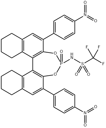 Methanesulfonamide, 1,1,1-trifluoro-N-[(11bS)-8,9,10,11,12,13,14,15-octahydro-2,6-bis(4-nitrophenyl)-4-oxidodinaphtho[2,1-d:1',2'-f][1,3,2]dioxaphosphepin-4-yl]-|(11BS)-N-(2,6-双(4-硝基苯基)-4-氧化-8,9,10,11,12,13,14,15-八氢二萘并[2,1-D:1',2'-F][1,3,2]二氧杂磷杂环庚-4-基)-1,1,1-三氟甲磺酰胺