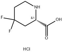 (S)-4,4-Difluoropiperidine-2-carboxylic acid hydrochloride Struktur